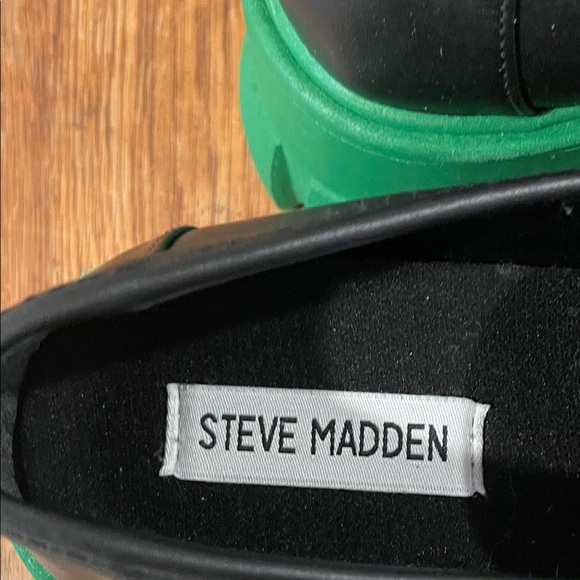 Steve Madden Trifecta Platform Loafers – Size 6.5 – Black w/ Green Lug Sole - Picture 2 of 11